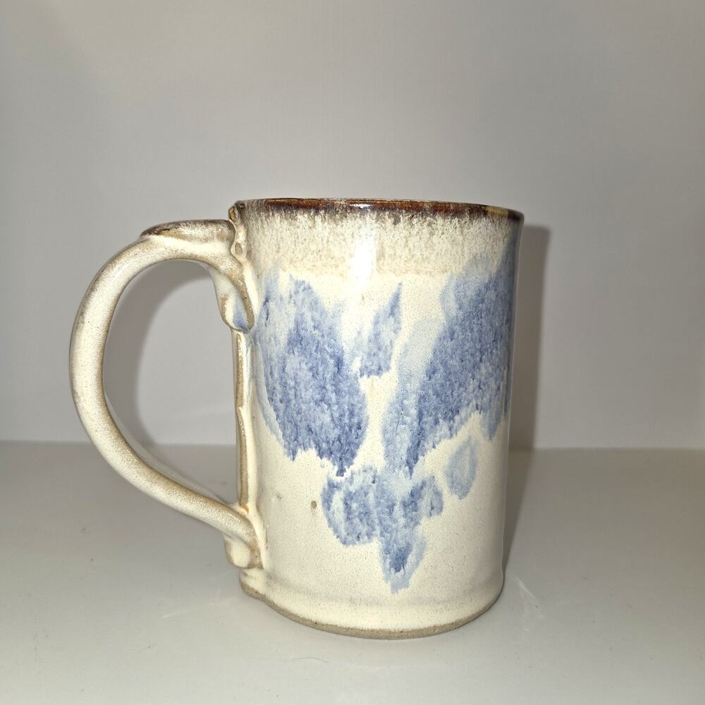 Vintage Donald Bonevich Signed Studio Pottery Mug Michigan Mid Century Stoneware